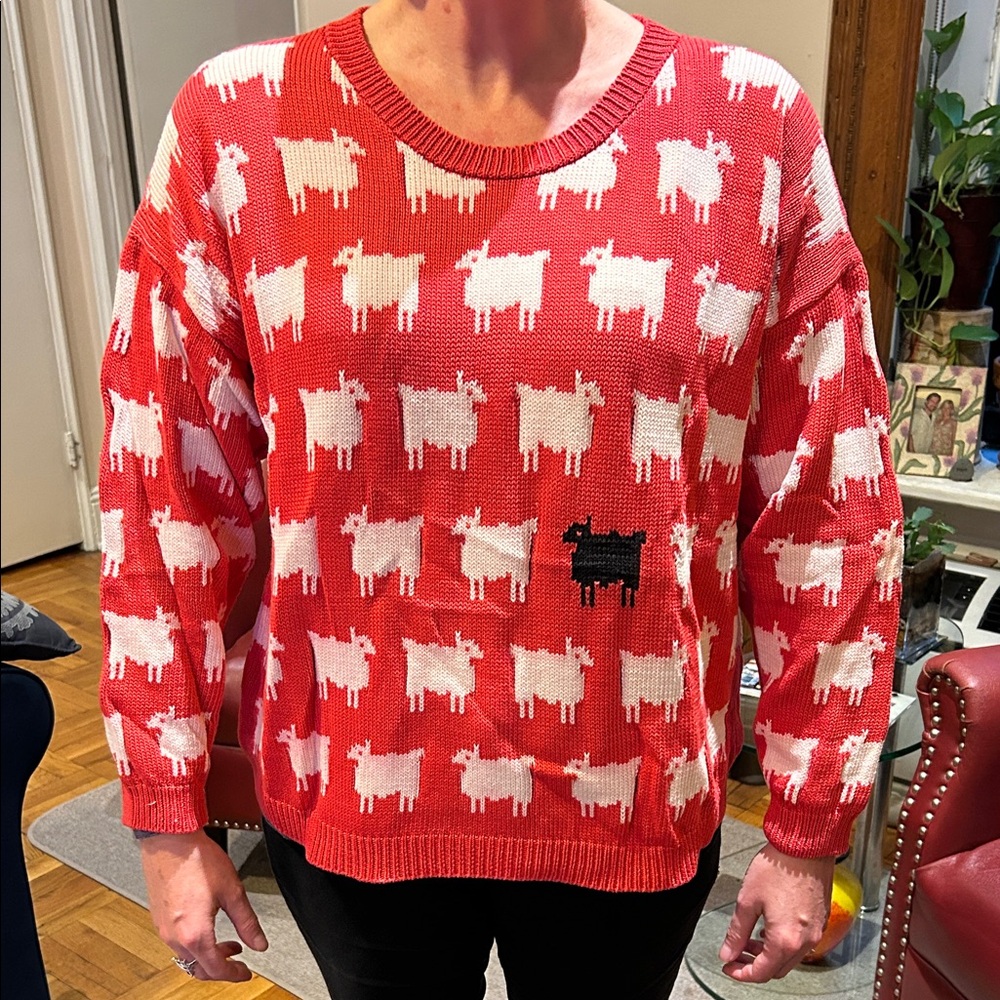 Iconic Princess Diana Black Sheep Sweater